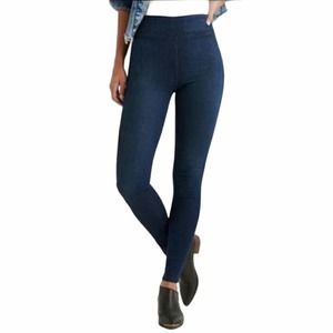 BCBG Jeggings Denim Stretch Ankle Zip Dark Small